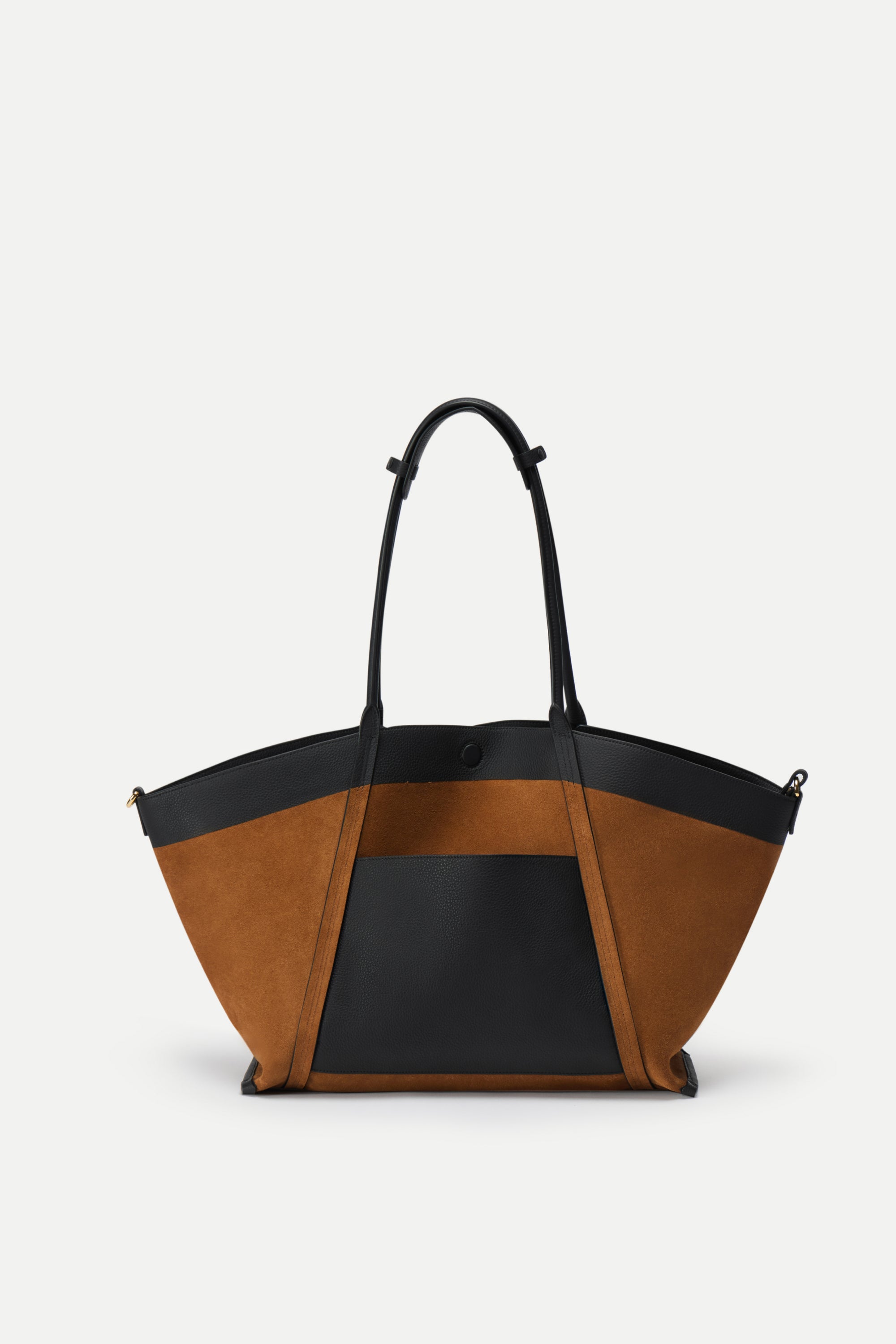 Brera Convertible Tote Bag Large in Full Grain Leather and Suede