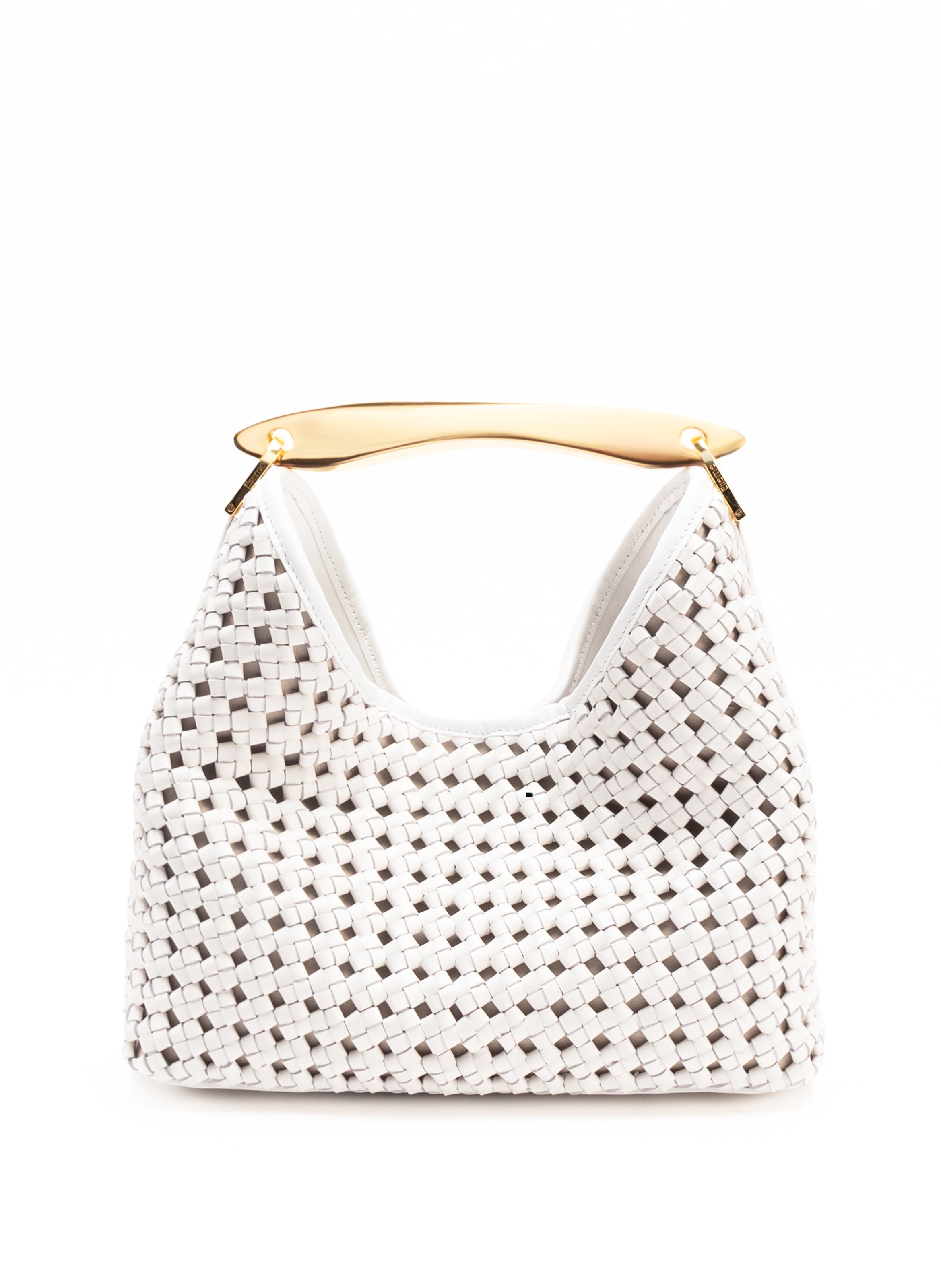Boomerang Woven Leather White
