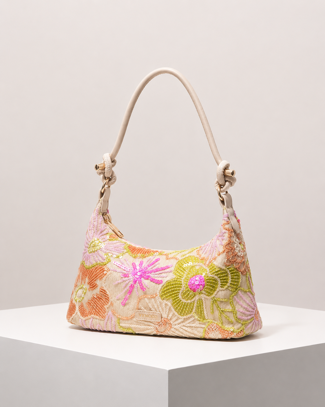VYNCCO Floral Embroidered Shoulder Bag