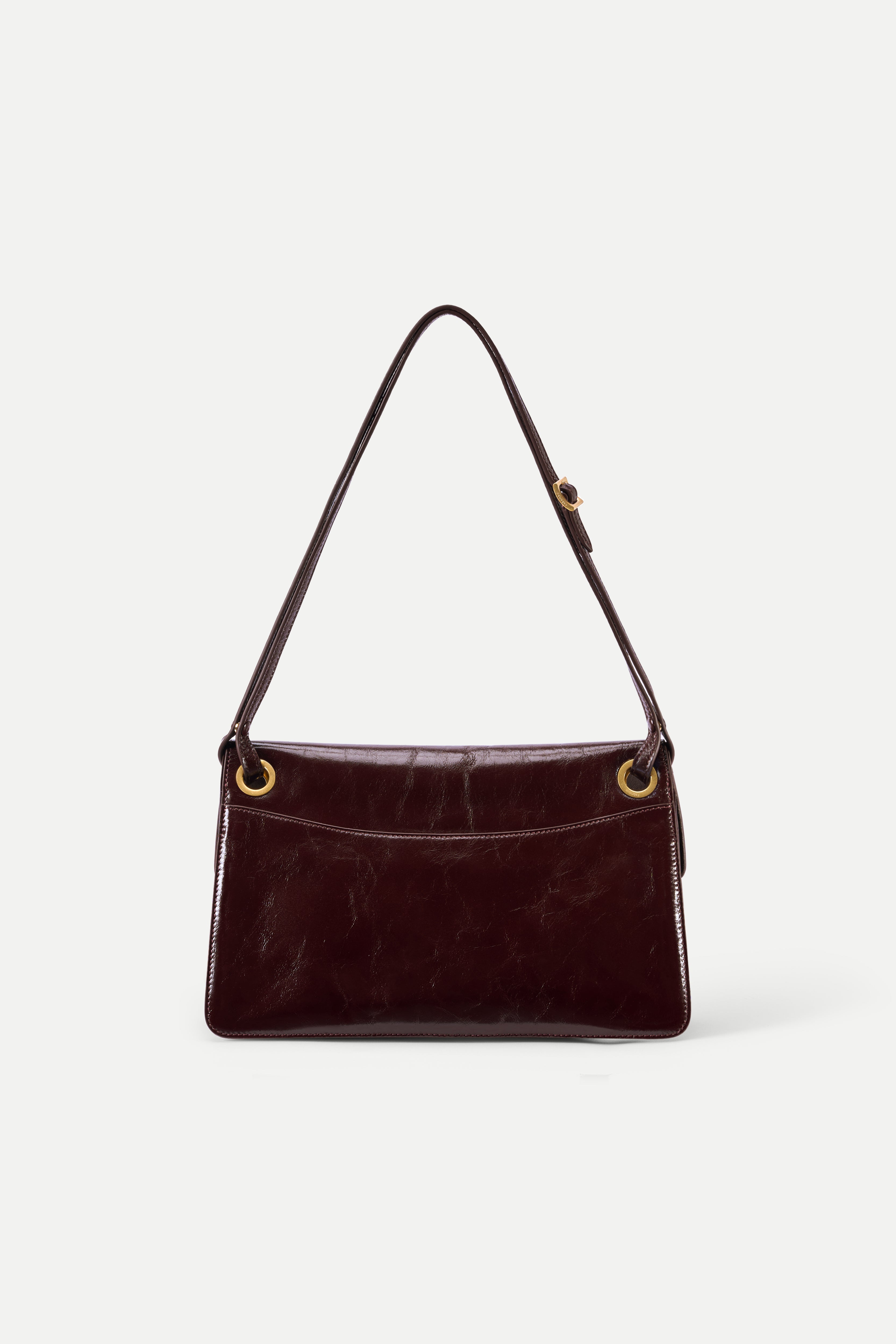 Soft Rialto Double Flap Bag in Oil-Waxed Cowhide Leather