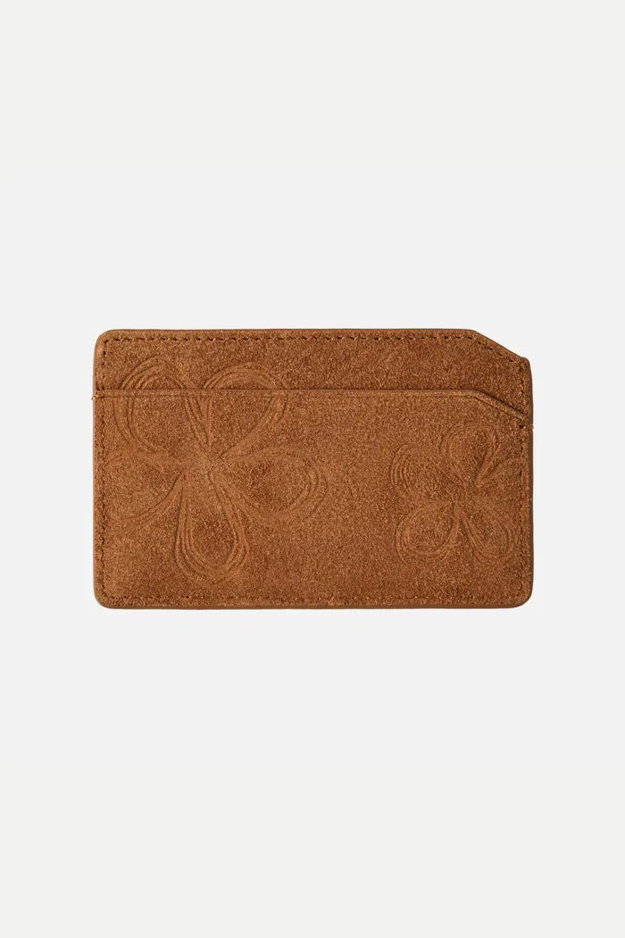 Bevel Double Layer Card Holder in Calfskin Leather