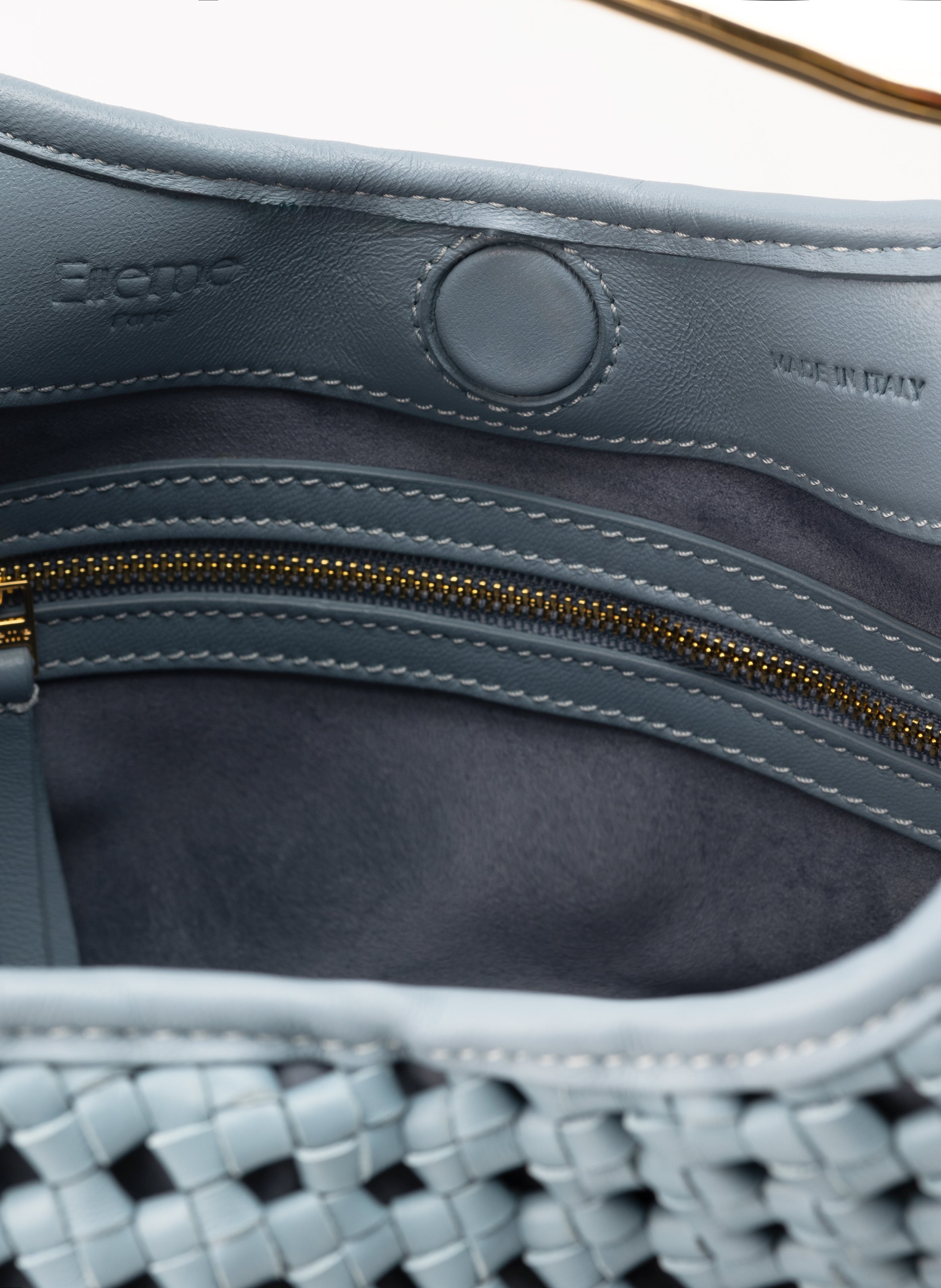 Boomerang Woven Leather Arctic Blue