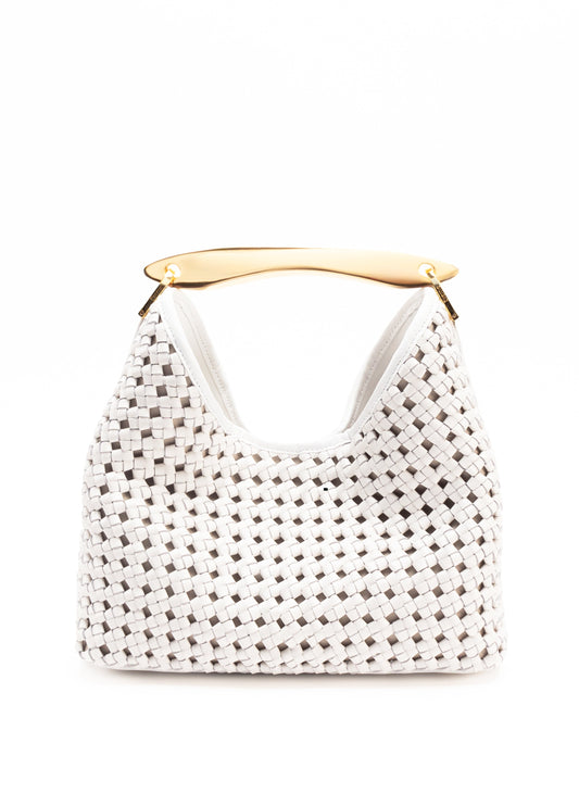 Boomerang Woven Leather White