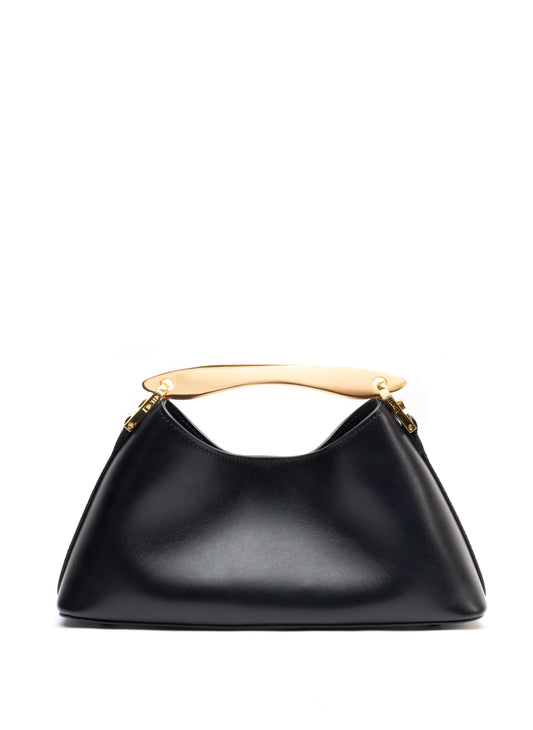 Mini Boomerang Leather Black - Gold