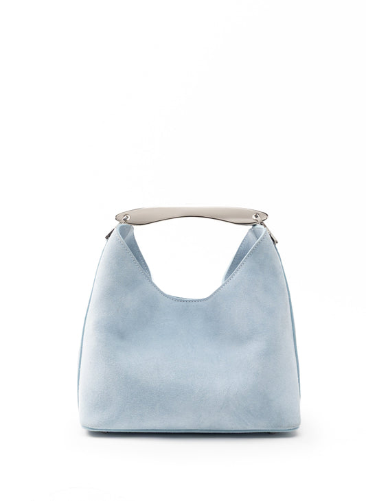 Small Boomerang Suede Light Blue - Silver